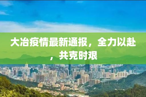 大冶疫情最新通報，全力以赴，共克時艱