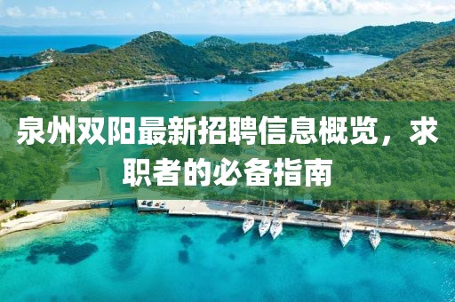 泉州雙陽最新招聘信息概覽，求職者的必備指南
