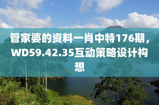 管家婆的資料一肖中特176期，WD59.42.35互動策略設(shè)計構(gòu)想