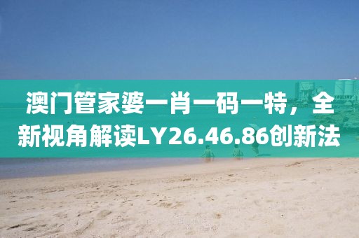 澳門(mén)管家婆一肖一碼一特，全新視角解讀LY26.46.86創(chuàng)新法