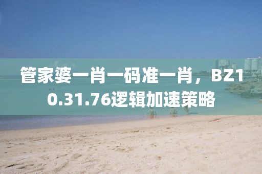 管家婆一肖一碼準(zhǔn)一肖，BZ10.31.76邏輯加速策略