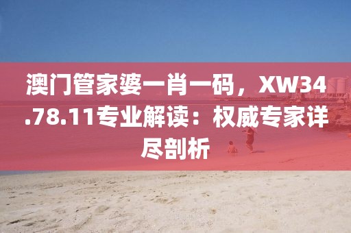 澳門管家婆一肖一碼，XW34.78.11專業(yè)解讀：權(quán)威專家詳盡剖析