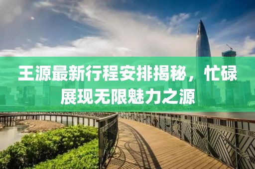 王源最新行程安排揭秘，忙碌展現(xiàn)無限魅力之源