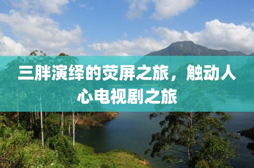 三胖演繹的熒屏之旅，觸動人心電視劇之旅