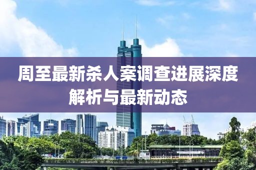 周至最新殺人案調查進展深度解析與最新動態(tài)