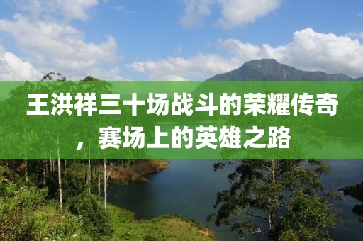 王洪祥三十場戰(zhàn)斗的榮耀傳奇，賽場上的英雄之路