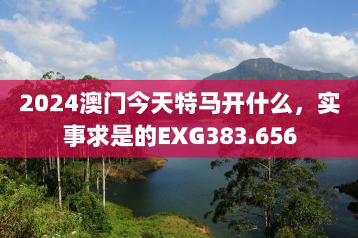 2024澳門今天特馬開什么，實事求是的EXG383.656